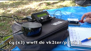 CW portable operation QRP  park activation WWFF  Wamberal Lagoon Nature Reserve VKFF2013 [upl. by Lrad]