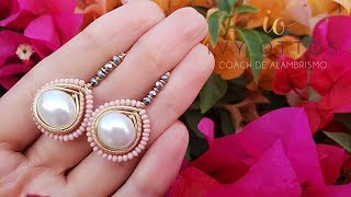 DIY aretes de perlas  Ivy Ottos Bisuteria [upl. by Alexine944]