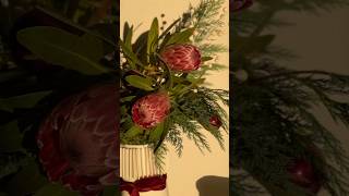 Christmas Flower Arrangement  Subtle Centerpiece Idea christmas christmasdecorations flowers [upl. by Adhamh957]