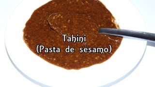 Cocina fácil  Tahini o tahín  Pasta de sésamo Ingrediente necesario para hacer hummushumus [upl. by Nnylasor]