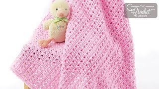 How to Crochet Beginner One Skein Baby Blanket [upl. by Aitsirhc]