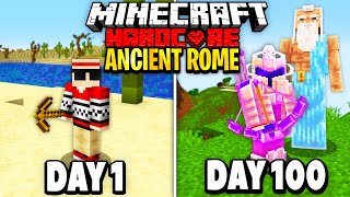 I Survived 100 Days in Ancient Rome on Minecraft Heres What Happened [upl. by Ahtabat]