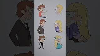 Gravity Falls Dipper and Pacifica Line Connect Challenge shorts gravityfalls art [upl. by Irehj]