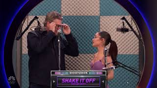 Ariana Grande plays Slay It Don’t Spray It on That’s My Jam with fellow Coaches Shake it Off [upl. by Brendis]