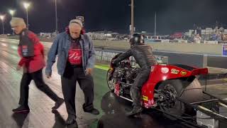 First Time Top Fuel Motorcycle Racer Goes for the Ride of His Life 😮 [upl. by Placido]