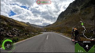 Timmelsjoch amp Passo Giovo Alps Virtual Cycling Garmin mph Speed Display 4K [upl. by Yadsendew]