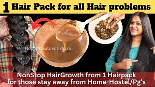 1 Hair Pack for all Hair Problems–Super fast Hair Growth Challenge For those who Stay in HostelPG [upl. by Gernhard]