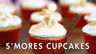 Decadent Smores Cupcakes Recipe – A Campfire Classic Turned Cupcake [upl. by Acirahs]