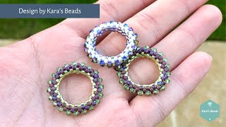 25mm Peyote Circle Charm Tutorial  Beaded Component  Interchangeable Earrings Charm  DIY amp Crafts [upl. by Eimerej]