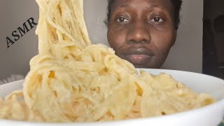 ASMR ALFREDO CREAMY CHEESY PASTA MUKBANG  No Talking [upl. by Dowzall]