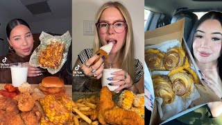 1 hour tiktok mukbang compilation part 112 wingstop  in n out n more [upl. by Kerns]