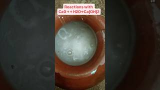 reaction with CaO  H2O→CaOH2 trending shorts chemistry lover educational ytshort [upl. by Korwin]