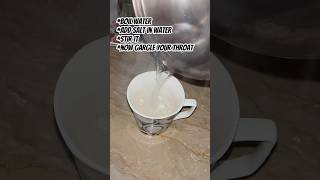 Home remedy for sore throat  Gargle with salt water trending food easy tips nomedicine kids [upl. by Reivaj761]