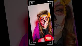 💀🤯 Como hacer transformación de catrina en minutos 🇲🇽 trendingshorts makeup makeuptutorial [upl. by Osicran]