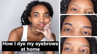 DIY how to dye eyebrows at home quick and easy tutorial using Eylure Dybrow [upl. by Amby]