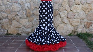 Falda flamenca larga clavel [upl. by Hardan656]