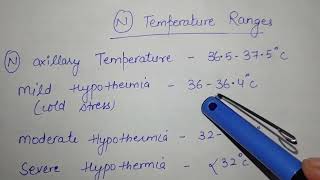 Normal Temperature ranges normal axillary temperature temperature mild hypothermiacold stress [upl. by Hands]