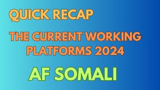 The best platforms to make money in 2024  AfSomali [upl. by Corabel]