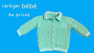 Cardigan bébé au tricot de 36 mois  joli brassière bébé 36 mois au tricot 12 [upl. by Katharine]