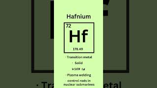 Hafnium  Elements series part seventytwo 🧪 science stem learning [upl. by Bulley]