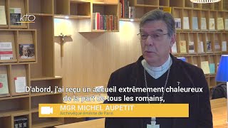 Mgr Aupetit reçu par le Pape [upl. by Ocirne]