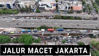 Drone Jalur Macet Jakarta Perempatan Cengkarang Jalan Daan Mogot Jakarta  Tangerang [upl. by Messing]