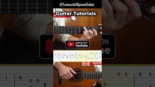 BOURREE In E minor  J S Bach 🎸  Tutorial  TABS  guitartutorial shorts classicalguitar [upl. by Elleneg]