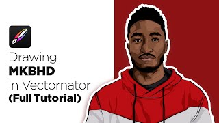 Cartooning MKBHD in Vectornator [upl. by Ocirderf255]