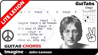 IMAGINE ✌  John Lennon 👓  Lyrics and GuiTar Chords  🎸 [upl. by Ytsrik689]