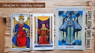 GERECHTIGKEIT  AUSGLEICHUNG  die Bedeutung der TAROTKARTE und Schlüsselwörter Tarot tarotlernen [upl. by Scrope385]