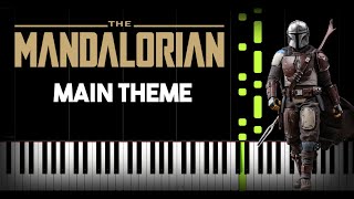 The Mandalorian Main Theme  Piano Cover Synthesia [upl. by Euqinitram291]