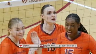 SMU vs Virginia Tech  2024 Womens College Volleyball Nov 01 2024 [upl. by Aierb708]