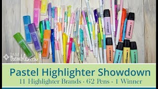 Pastel Highlighter Review and Swatch  11 brands • 62 pens [upl. by Vieva862]