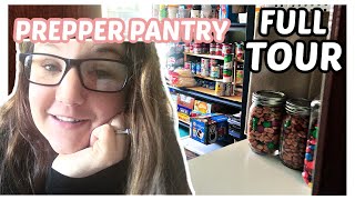 FULL Prepper Pantry TOUR 2022  beginner prepping  emergency food storagestockpile organization [upl. by Boiney]