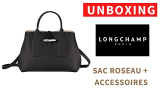 UNBOXING SAC LUXE ROSEAU LONGCHAMP  ACCESSOIRES noel 2022 [upl. by Airehc503]