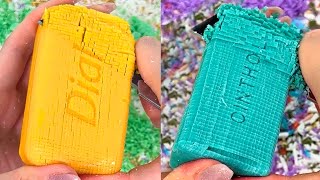 First cut soap cubes Comilation soap cubes 立方体石鹸のカット  ASMR Soap [upl. by Edmee]