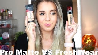 LOreal Infallible 24 HR Freshwear Foundation VS LOreal Infallible Pro Matte Foundation [upl. by Aufa510]