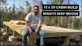 SIMPLE OFF GRID CABIN BUILD  EXTREMELY REMOTE  NO ROAD  AFFORDABLE CABIN  PART TWO [upl. by Misty977]