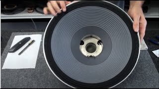 JBL Speaker Repair and Rebuild How to recone a JBL 2226 woofer [upl. by Ahsiuqel]