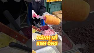 BÁNH MÌ KEM ỐNG food [upl. by Suoirred]