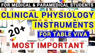 CLINICAL PHYSIOLOGY INSTRUMENTS  CLINICAL LAB  PHYSIOLOGY PRACTICALS [upl. by Anahsat]