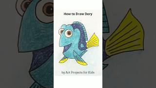 How to Draw Dory from Finding Nemo move [upl. by Liddy]