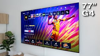 LG G4 OLED 77quot – Best TV in 2024 Full Setup amp First Impressions [upl. by Eatnod]