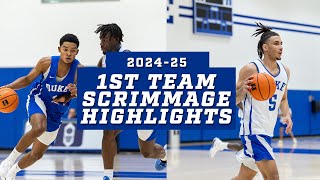 Duke Basketball 202425 1st Team Scrimmage Highlights [upl. by Aekerly]