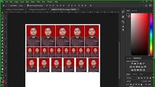 Cara mudah crop dan ganti latar pasfoto dengan photoshop [upl. by Aileduab]