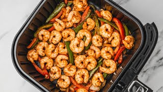 Air Fryer Shrimp Fajitas Recipe [upl. by Kihtrak463]