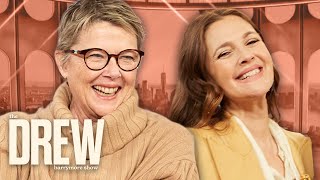 Annette Bening Reveals What it was like working with Meryl Streep  The Drew Barrymore Show [upl. by Elocyn]