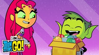 Decorating the Christmas Tree 🎄  Teen Titans GO  Cartoon Network [upl. by Atinaej]