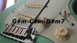 Gminor Guitar Backing Track A minor tuned half step down [upl. by Albertson]