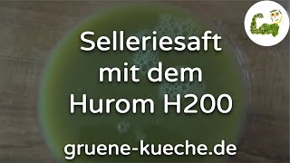 Hurom H200 Slow Juicer  Verarbeitung von Staudensellerie zu Selleriesaft Teil 26 [upl. by Aehr]